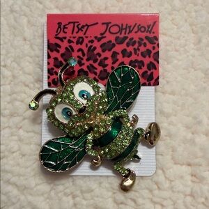 Betsey Johnson Emerald Green Insect Brooch
